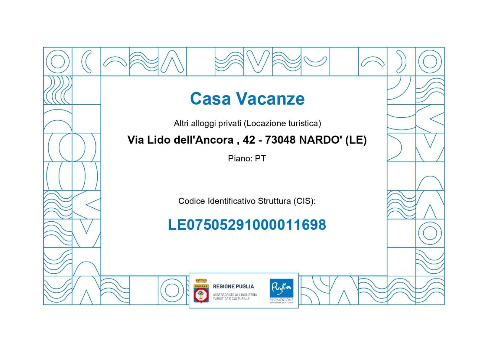 Holiday home Nuova Costruzione, Vista Mare, 20m Dalla - Casa Lido Dell'ancora *